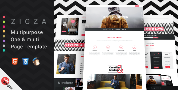 Zigza - Multipurpose Page Template - Creative Site Templates
