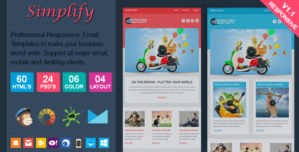 Simplify - Professional Responsive Email Template - Email Templates Marketing