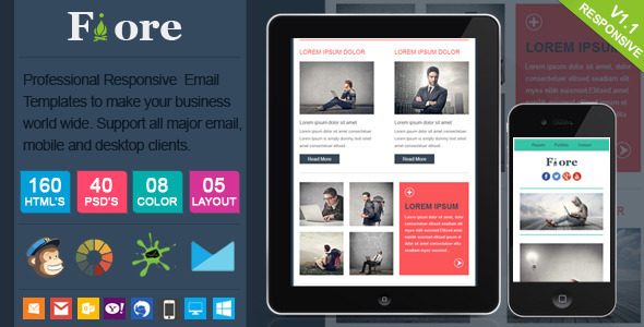 Fiore - Responsive Email Template - Newsletters Email Templates