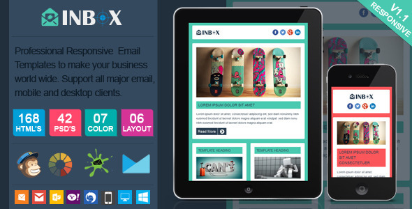 Inbox - Responsive Email Template - Newsletters Email Templates