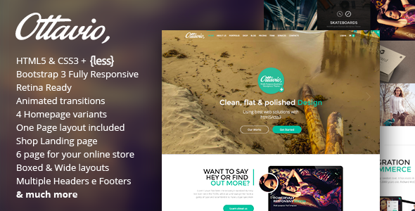 Ottavio - Multipurpose HTML5 Bootstrap Template - Portfolio Creative