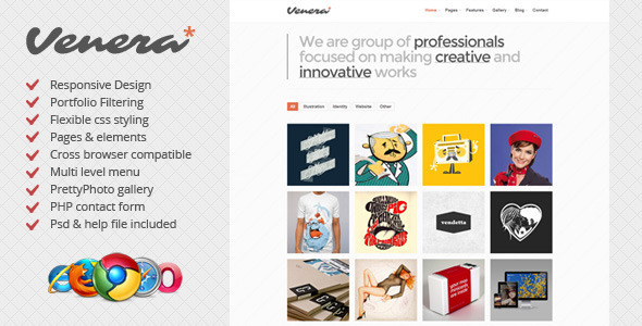 Venera - Responsive HTML Template - Portfolio Creative