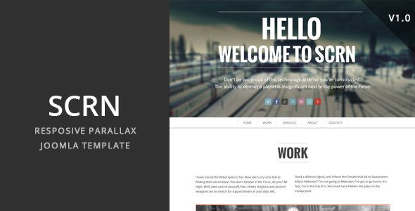 SCRN - Responsive Parallax Joomla Template - Portfolio Creative