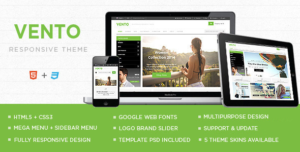 Vento - Responsive E-commerce HTML5 Template - Shopping Retail