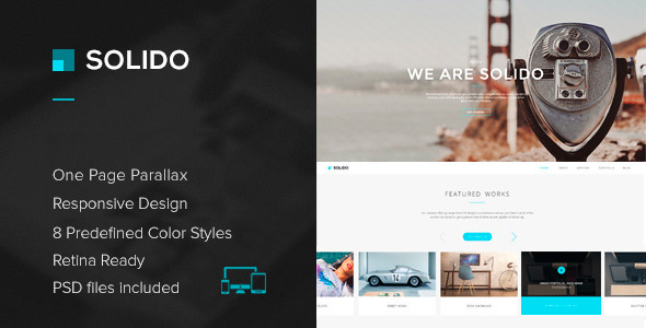 Solido - Responsive One Page Parallax Template - Creative Site Templates
