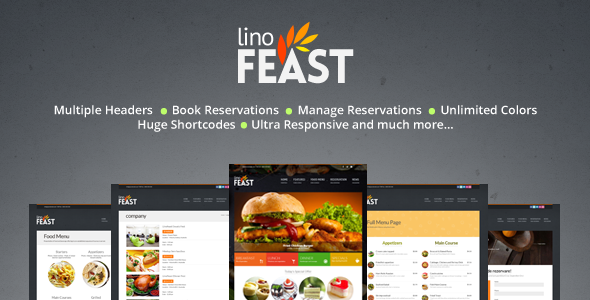 LinoFeast: Restaurant Responsive WordPress Theme - Restaurants & Cafes Entertainment