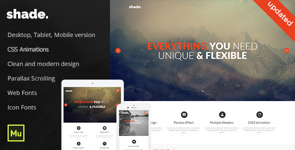 Shade - Creative Template - Creative Muse Templates