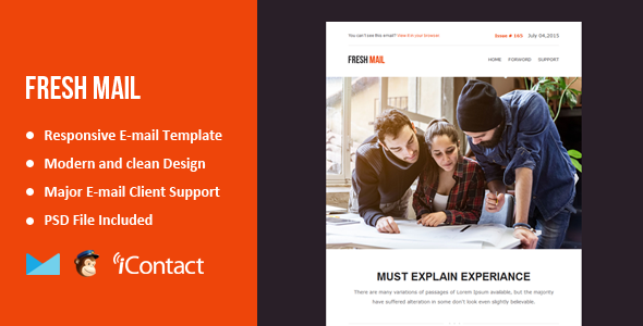 Fresh Mail - Responsive E-mail Template + Themebuilder Access - Email Templates Marketing
