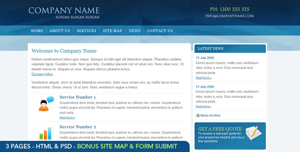 Blue Business - HTML - Corporate Site Templates