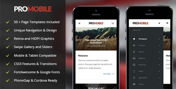Pro Mobile - Mobile Site Templates