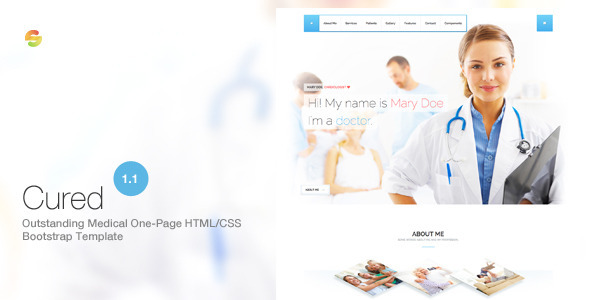 Cured - Medical One Page Bootstrap HTML/CSS Template - Health & Beauty Retail