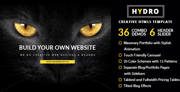 HYDRO - Multipurpose Onepage Template - Creative Site Templates