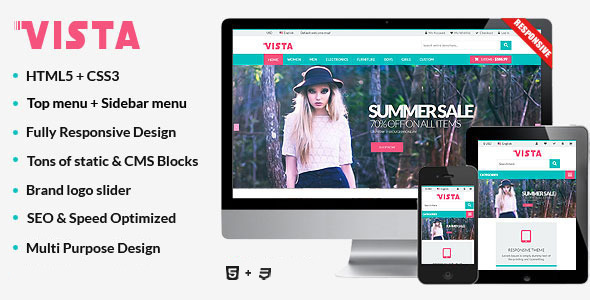 Vista - Responsive Multipurpose HTML5 Template - Shopping Retail