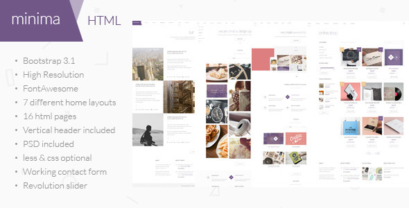 Minima - Multipurpose HTML Template - Creative Site Templates