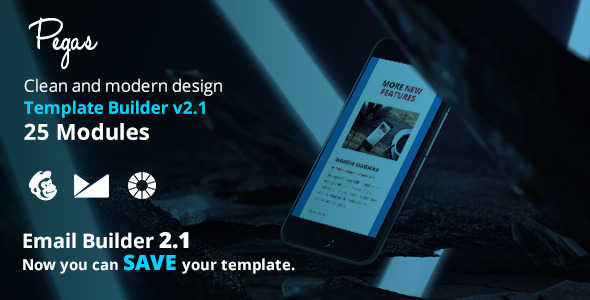 Pegas Email Template + Emailbuilder 2.1 - Newsletters Email Templates