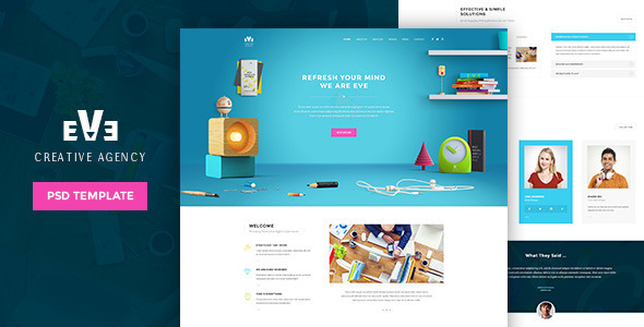 Eve | Creative PSD Theme - Creative Photoshop
