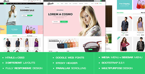 Classic - Responsive Multipurpose HTML5 Template - Shopping Retail