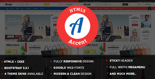 Accent - Responsive Multipurpose HTML5 Template - Shopping Retail