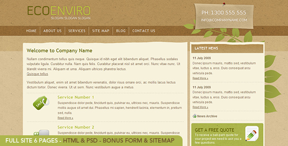 Eco Enviro - HTML - Creative Site Templates