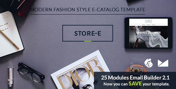 Store-e Email Template + Emailbuilder 2.1 - Catalogs Email Templates
