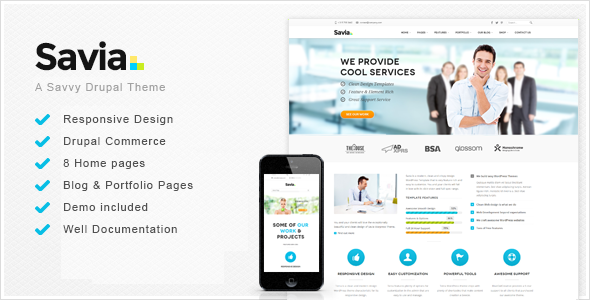 Savia - Responsive Multi-Purpose Drupal 7 Theme - Business Corporate