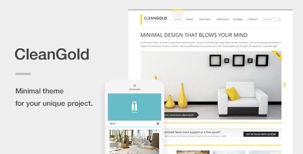 CleanGold - A Minimal Responsive WordPress Theme - Portfolio Creative