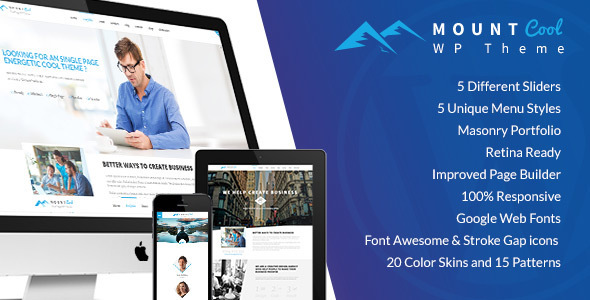 MountCool - Single Page Portfolio WordPress Theme - Experimental Creative