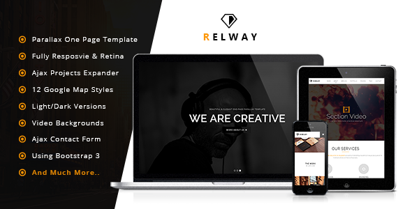 Relway - Responsive Parallax One Page Template - Creative Site Templates