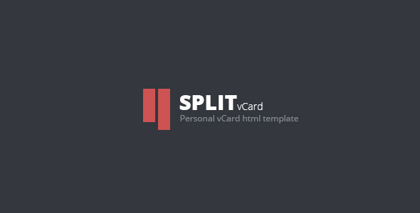 Split : Personal CV/Vcard Template - Virtual Business Card Personal