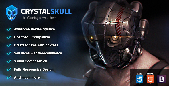 CrystalSkull - Gaming Magazine WordPress Theme - Blog / Magazine WordPress