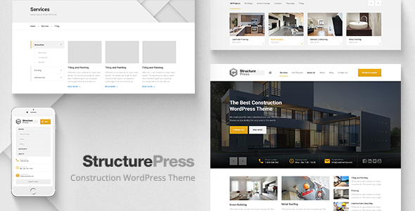 StructurePress — Construction and Architecture WordPress Theme - Business Corporate
