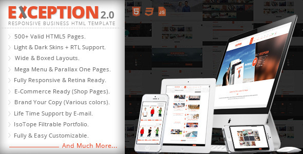 EXCEPTION - Responsive Business HTML Template - Business Corporate