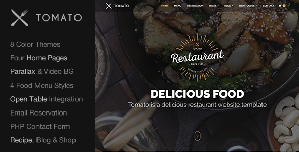 Restaurant Website Template — Responsive HTML5 by surjithctly | ThemeForest