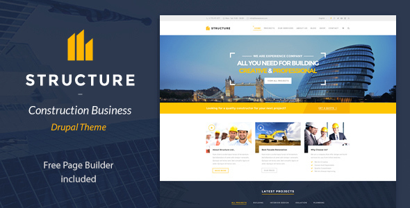 Structure - Construction Drupal Theme - Business Corporate