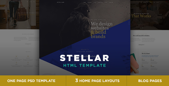 Stellar - One page multipurpose html template - Creative Site Templates
