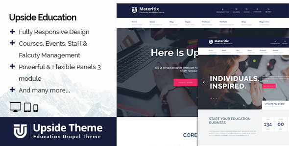 Upside Education Drupal Theme - Business Corporate