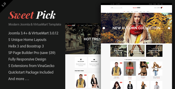 Vina SweetPick - Modern eCommerce VirtueMart Joomla Template - VirtueMart Joomla