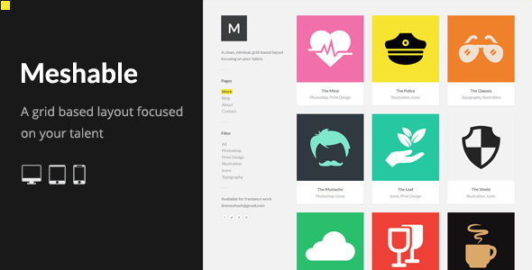 Meshable: A Grid-Based Multi-Purpose Template - Portfolio Creative