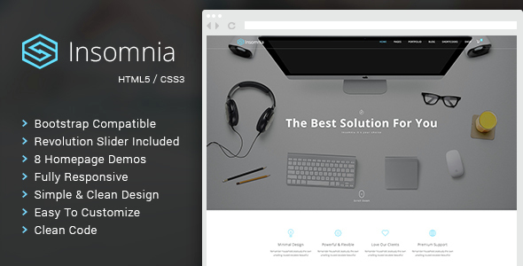 Insomnia - Beautiful and Modern HTML 5 / CSS 3 Corporate Template - Business Corporate