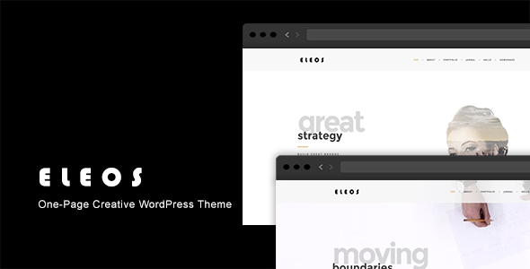 Eleos - One-Page Creative WordPress Theme - Portfolio Creative