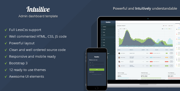 Intuitive - Bootstrap Admin Dashboard Template - Admin Templates Site Templates