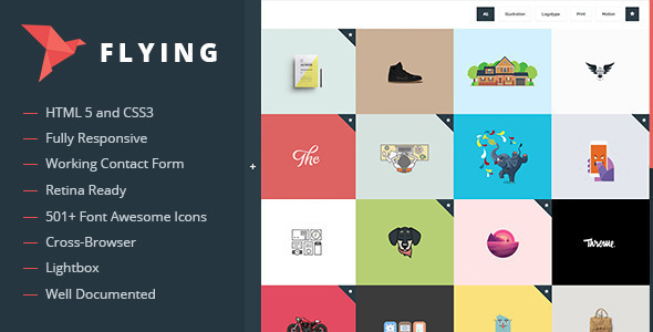 Flying - Interactive Drupal 7.6 Portfolio Theme - Portfolio Creative