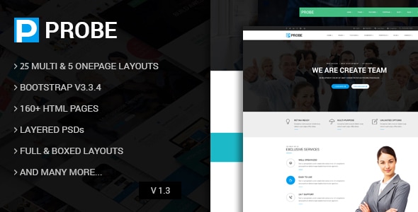 Probe - Responsive Multi-Purpose HTML5 Template - Corporate Site Templates