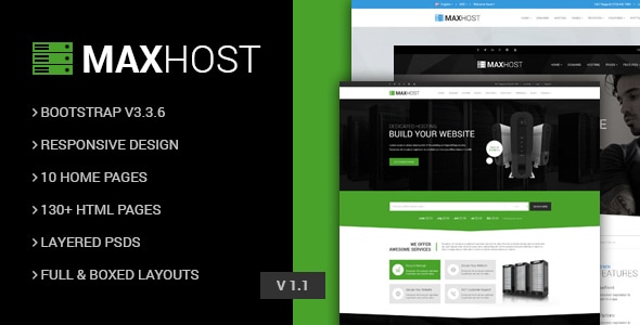 MaxHot - Professional Web Hosting Responsive HTML5 Template - Technology Site Templates