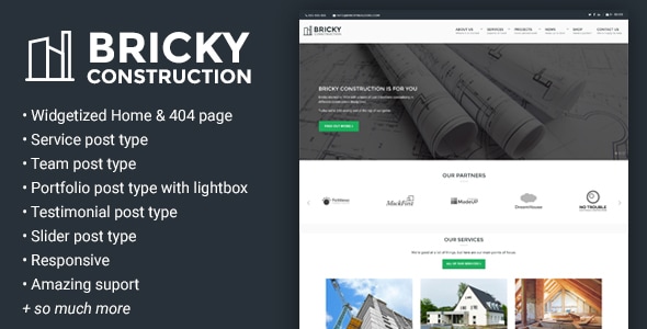 Bricky: A Construction & Builders WordPress Theme - Business Corporate