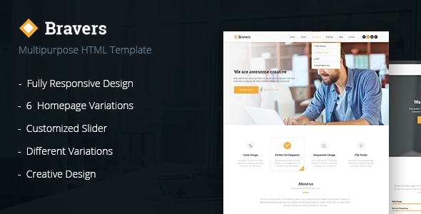 Bravers - Multipurpose HTML5 Template - Corporate Site Templates