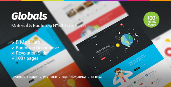 Globals - Material & Bootstrap HTML Template - Creative Site Templates