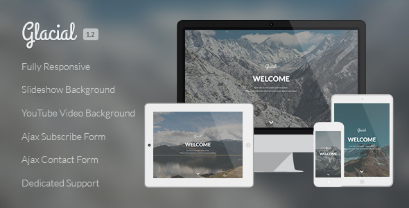 Glacial - Responsive Under Construction Template - Under Construction Specialty Pages