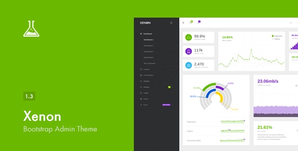 Xenon - Bootstrap Admin Theme with AngularJS - Admin Templates Site Templates