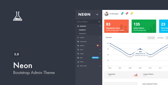 Neon - Bootstrap Admin Theme - Admin Templates Site Templates